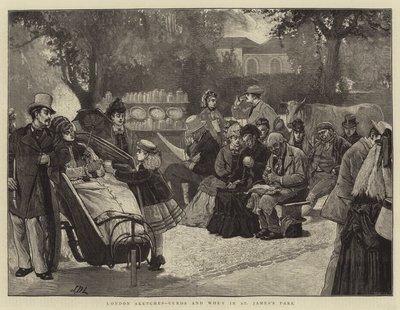 Croquis de Londres, caillé et petit-lait dans St James